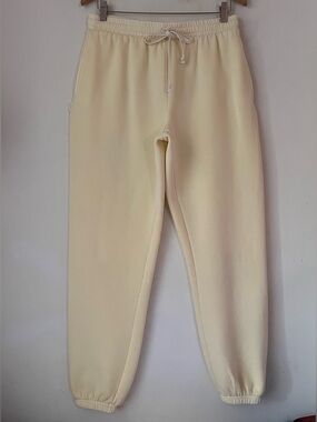 J.Crew Heritage Fleece Jogger Pants Butter Yellow Size Small